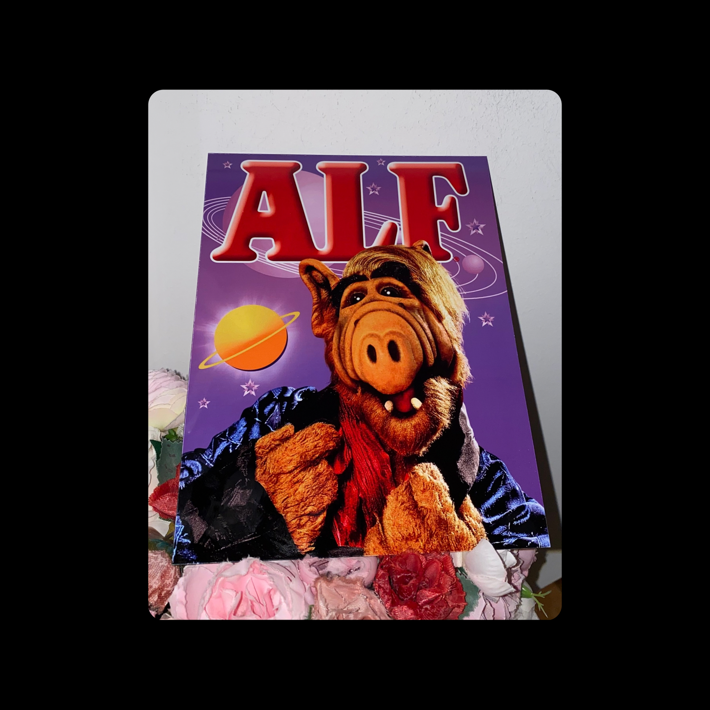 Alien Alf Space Background Metal Bar Sign 15cm x 20cm