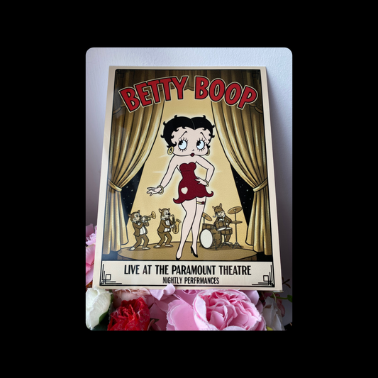 Betty Boop Metal Bar Sign 15cm x 20cm