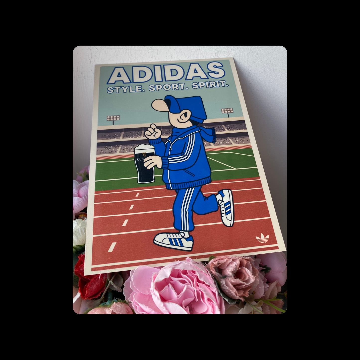 Adidas Andy Capp Style. Sport. Spirit Guinness Metal Bar Sign 15cm x 20cm