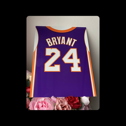 Kobe Bryant Los Angeles Lakers 24 Jersey Metal Bar Sign 15cm x 20cm