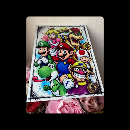 Super Mario Bros. & Friends Metal Bar Sign 15cm x 20cm