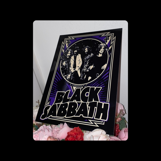 Black Sabbath Metal Bar Sign 15cm x 20cm