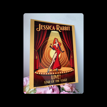 Jessica Rabbit Metal Bar Sign 15cm x 20cm