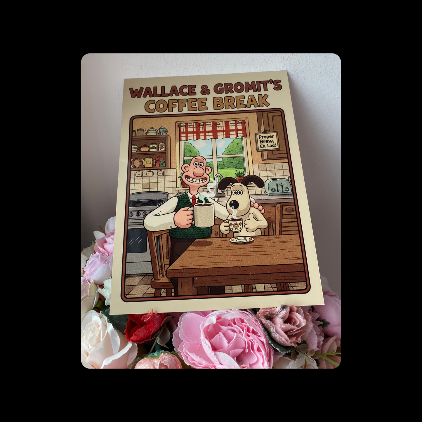 Wallace & Gromit Coffee Metal Bar Sign 15cm x 20cm