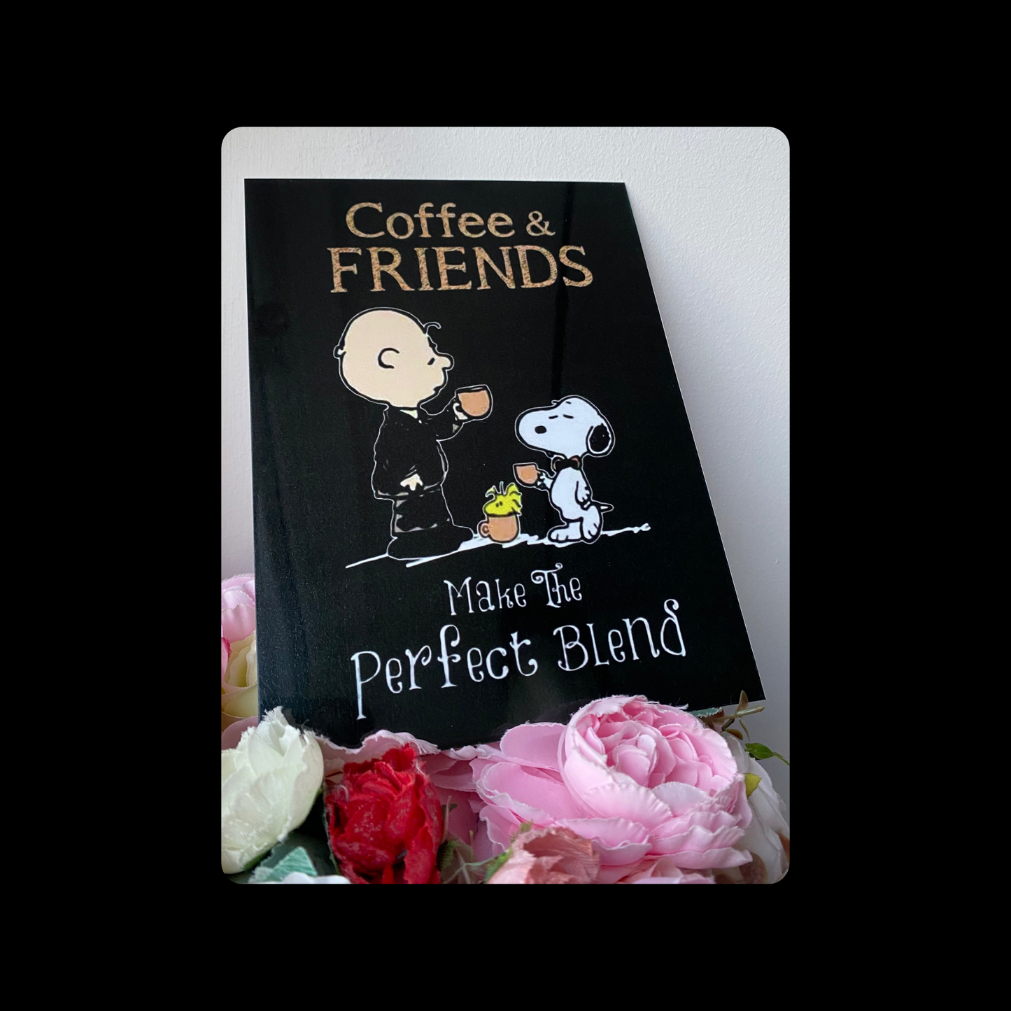 Snoopy Coffee & Friends Metal Bar Sign 15cm x 20cm