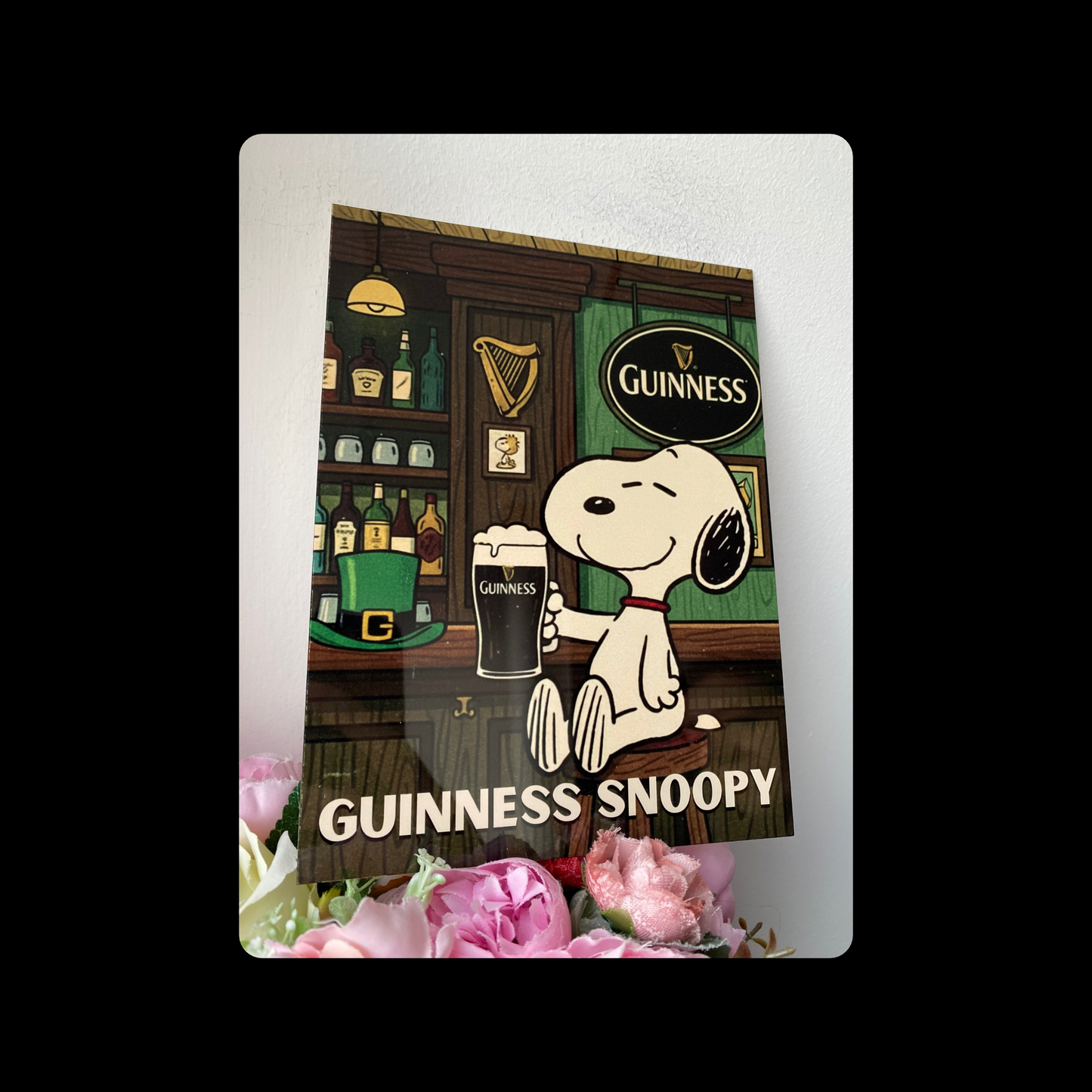 Snoopy Guinness Metal Bar Sign 15cm x 20cm