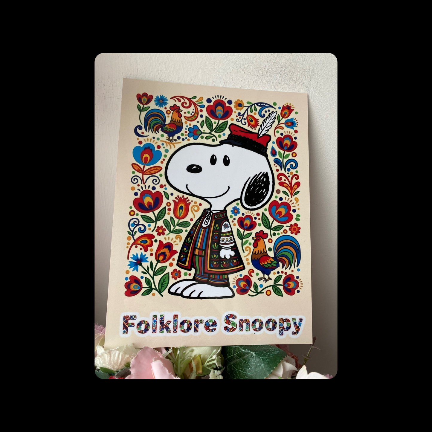 Snoopy Folklore Metal Bar Sign 15cm x 20cm
