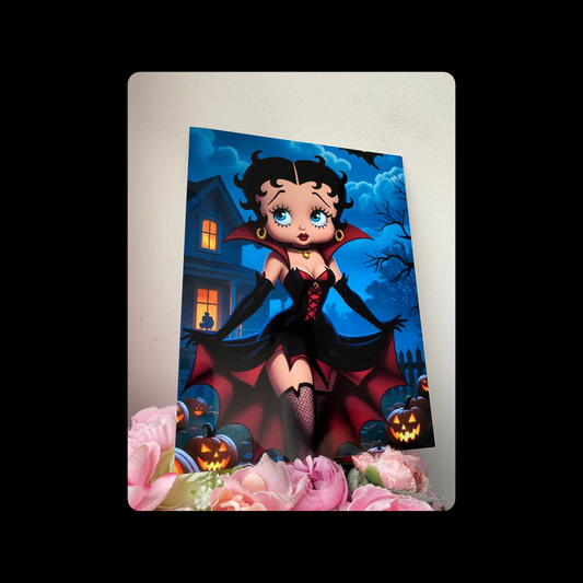 Betty Boop Halloween Metal Bar Sign 15cm x 20cm