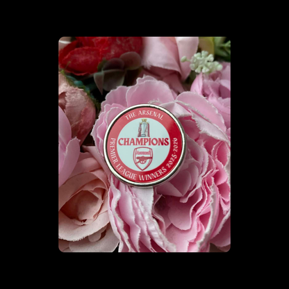 Arsenal Champions Current Badge Round Pin Badge 20mm
