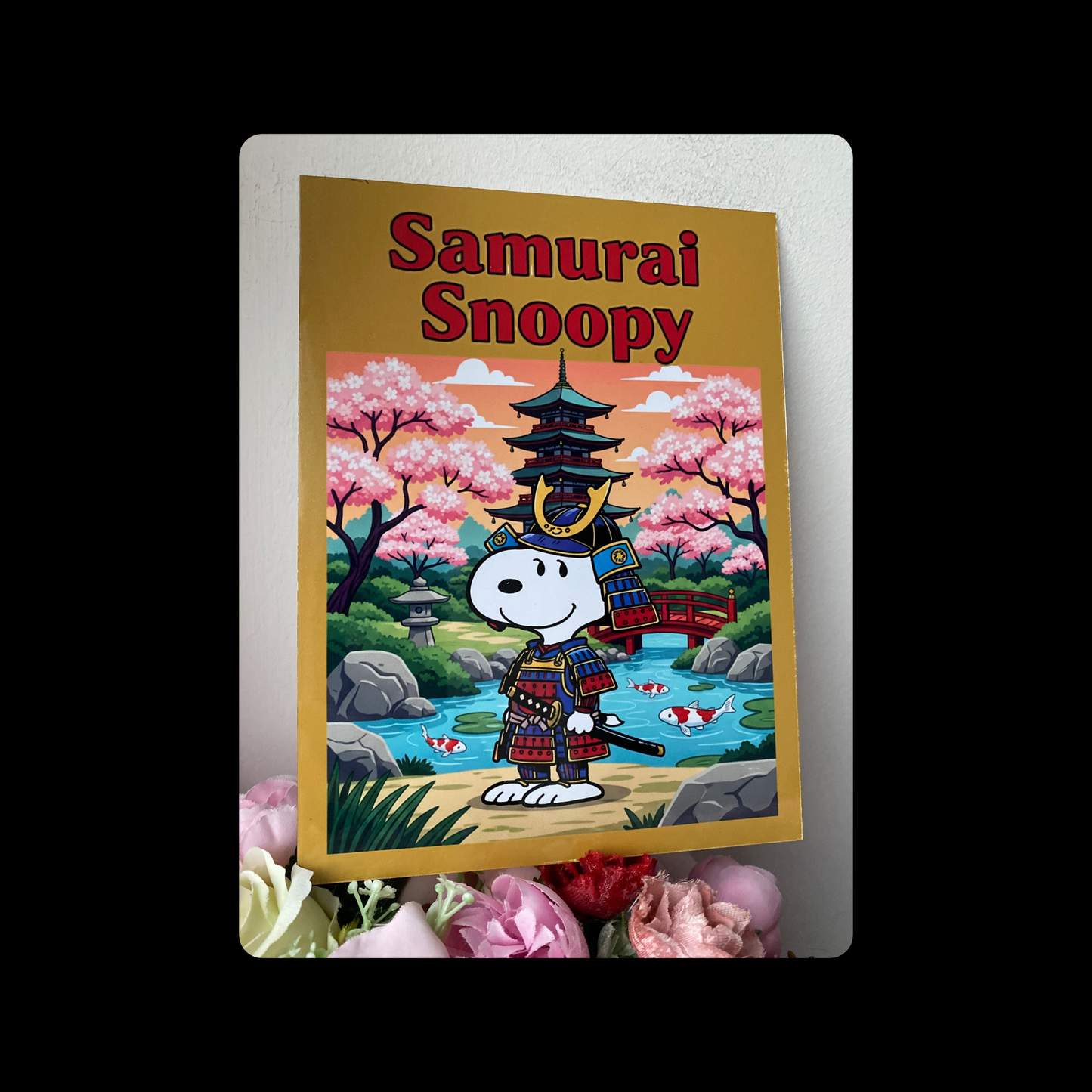 Snoopy Samurai Metal Bar Sign 15cm x 20cm