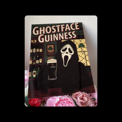 Ghostface Scream Guinness Metal Bar Sign 15cm x 20cm