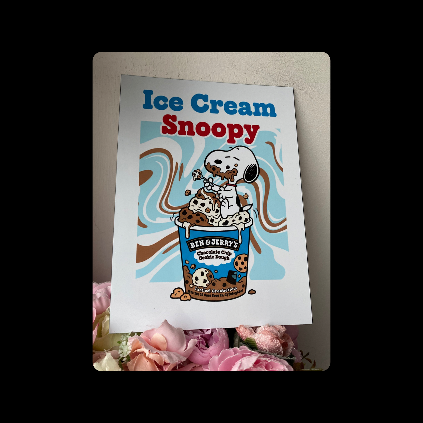 Snoopy Ben & Jerry’s Ice Cream Metal Bar Sign 15cm x 20cm