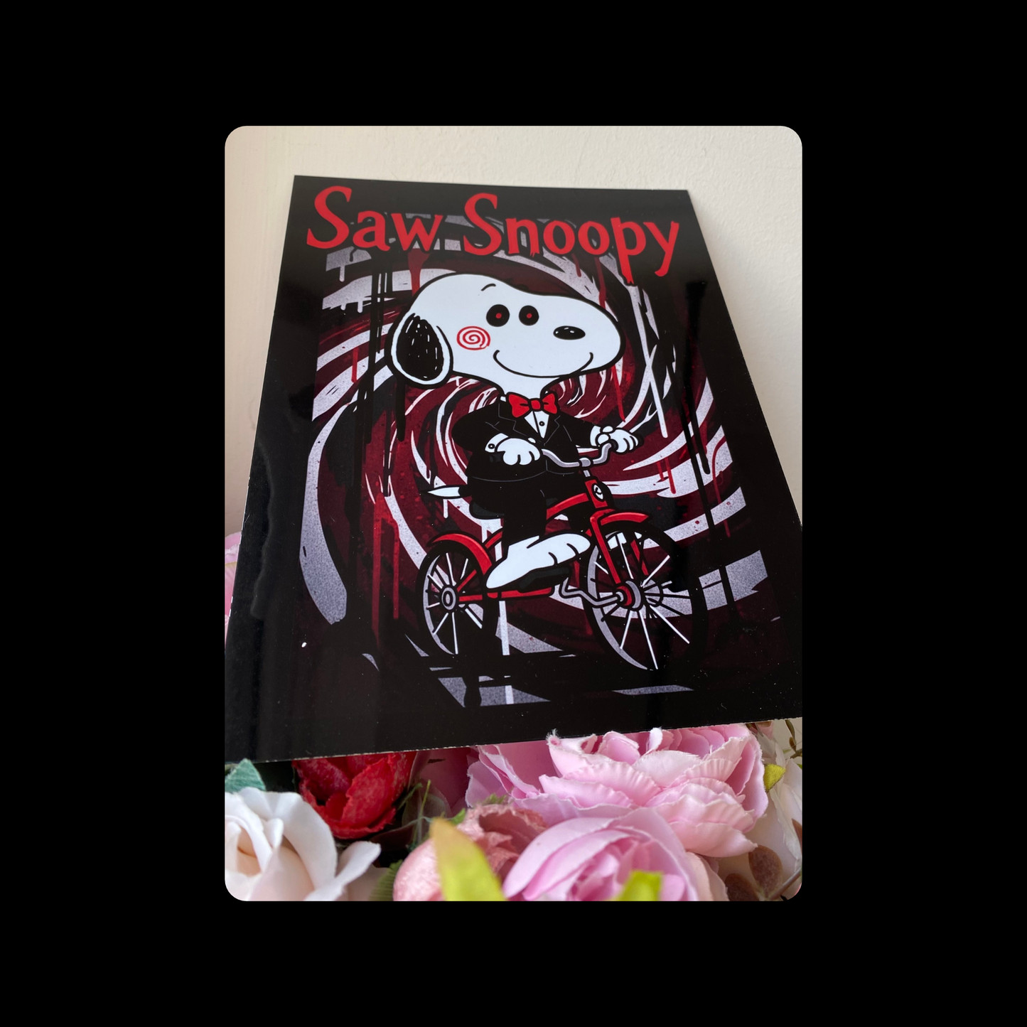 Snoopy Saw Metal Bar Sign 15cm x 20cm