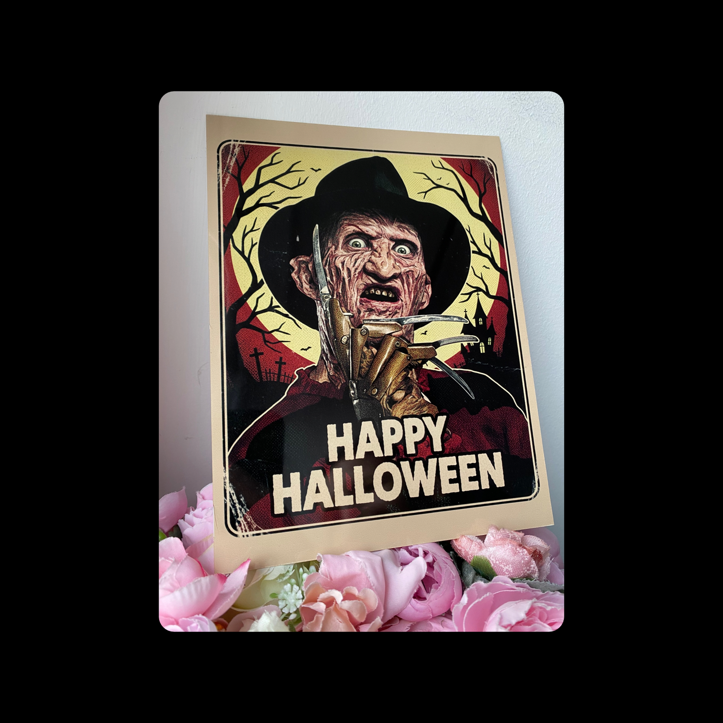 Freddy Krueger Halloween Metal Bar Sign 15cm x 20cm