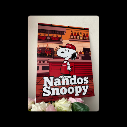 Snoopy Nandos Metal Bar Sign 15cm x 20cm