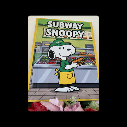 Snoopy Subway Metal Bar Sign 15cm x 20cm