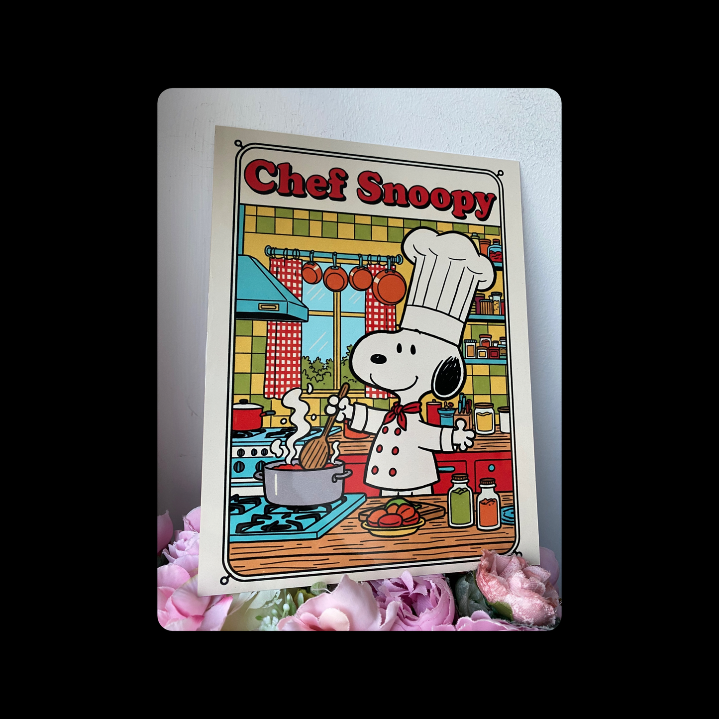 Snoopy Chef Metal Bar Sign 15cm x 20cm
