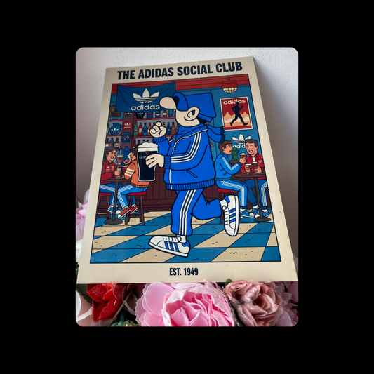 Adidas Andy Capp Social Club Guinness Metal Bar Sign 15cm x 20cm