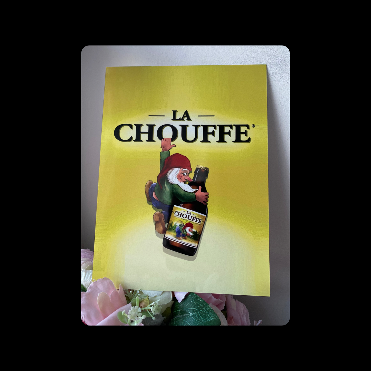 La Chouffe Belgium Beer Metal Bar Sign 15cm x 20cm