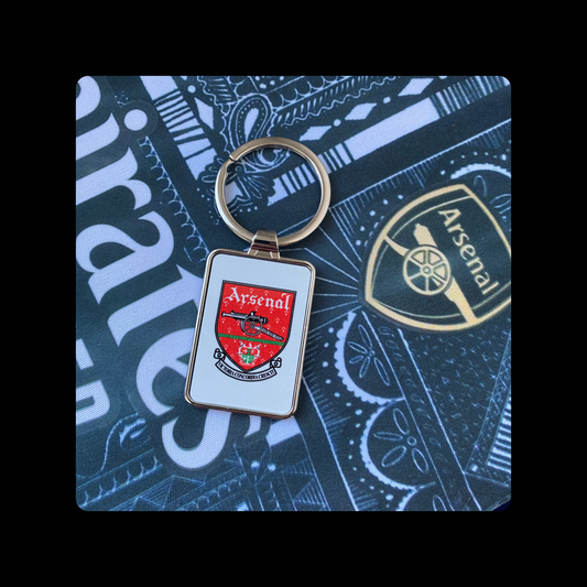 Arsenal 1990-1994 Badge Rectangular Metal Keyring