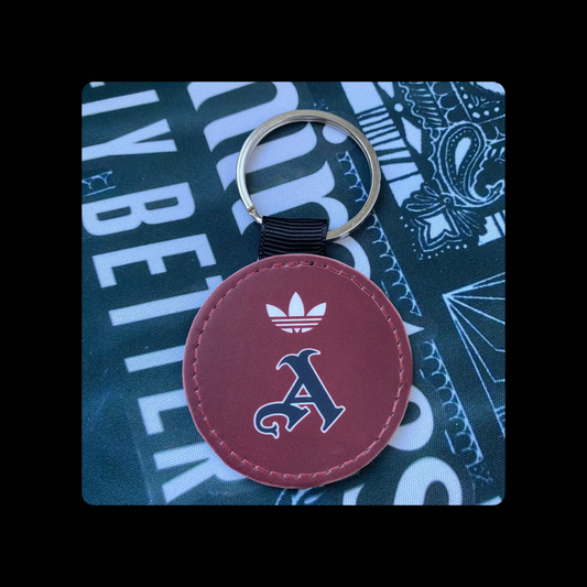 Arsenal Adidas Gothic A Round Keyring 5cm