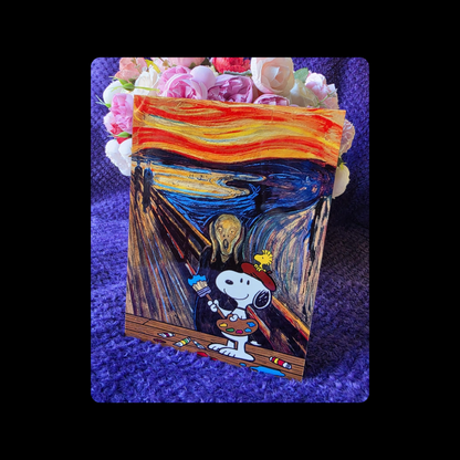 Snoopy The Scream Metal Bar Sign 15cm x 20cm