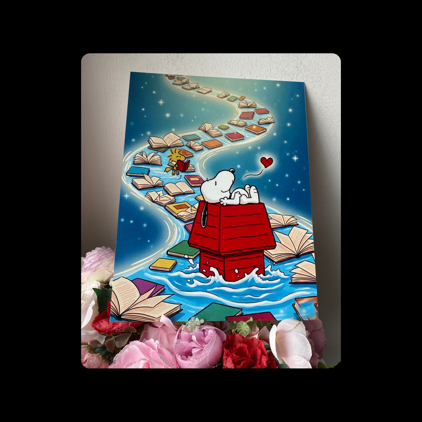 Snoopy Books River Metal Bar Sign 15cm x 20cm