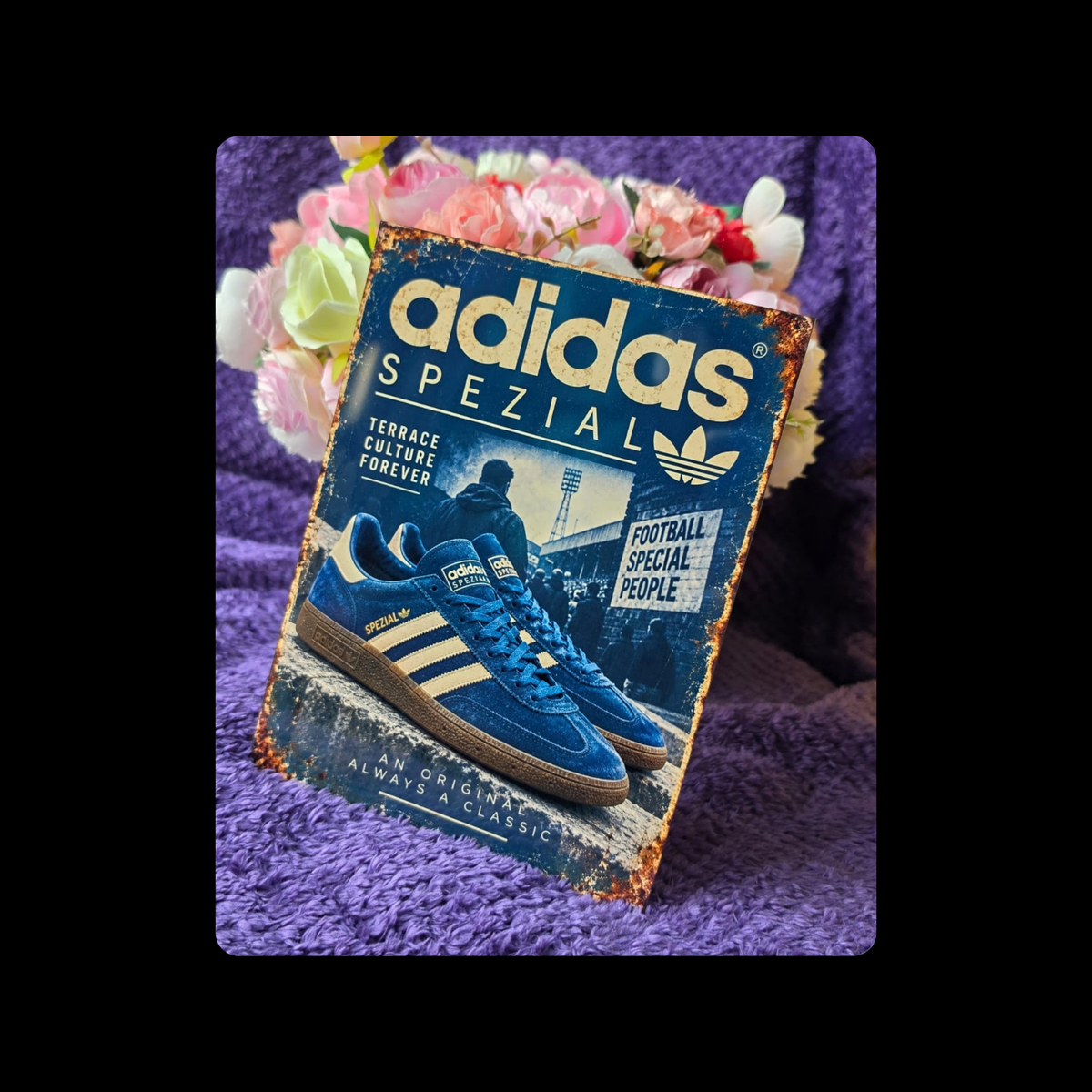 Adidas Spezial Terrace Culture Forever Metal Bar Sign 15cm x 20cm