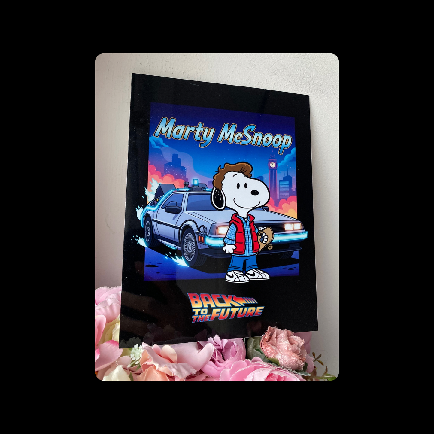 Snoopy Marty McSnoop Back To The Future Metal Bar Sign 15cm x 20cm