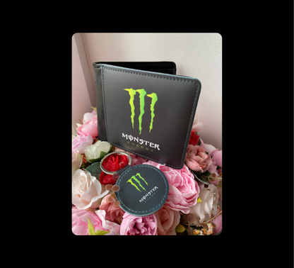 Monster Energy Drink PU Material Wallet & Keyring