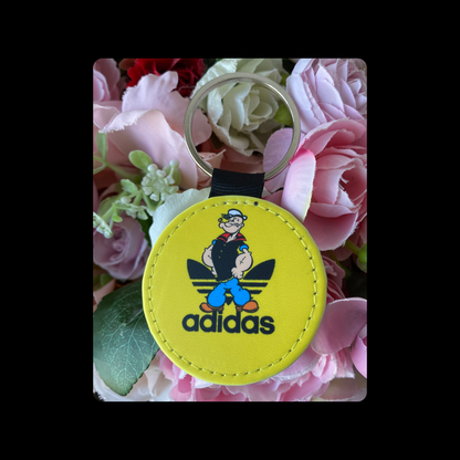 Adidas Popeye Round Keyring 5cm