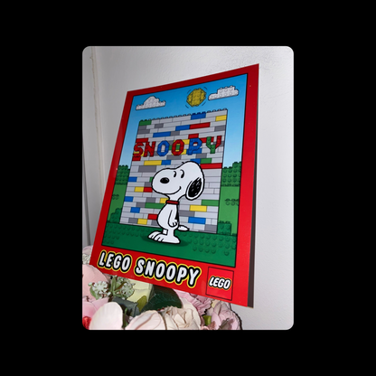 Snoopy Lego Metal Bar Sign 15cm x 20cm