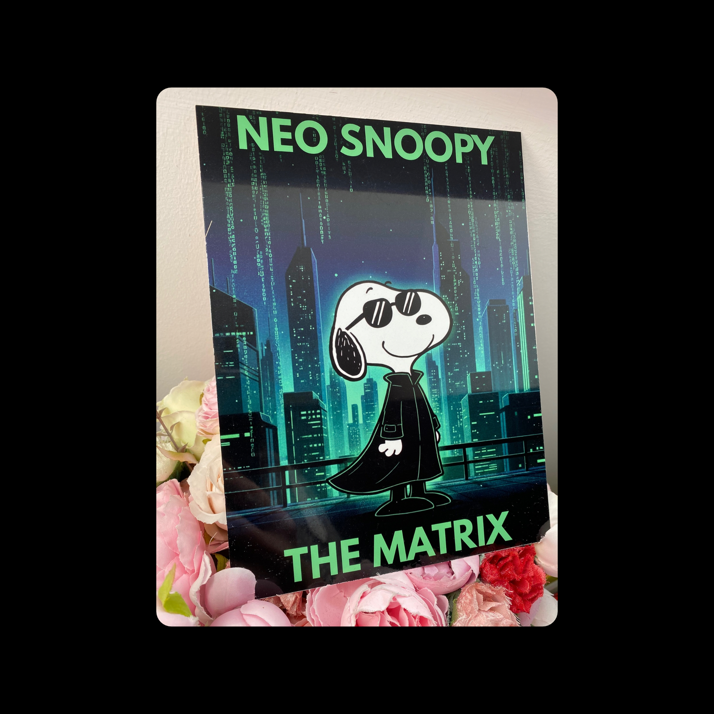 Snoopy Neo The Matrix Metal Bar Sign 15cm x 20cm