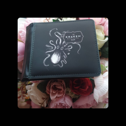 The Kraken Spiced Rum Black PU Material Wallet 10cm x 9.5cm