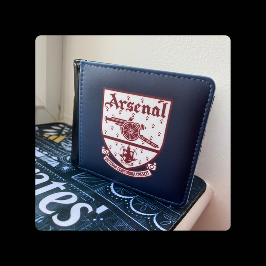 Arsenal 1949-1990 Badge Navy, Burgundy & White PU Material Wallet
