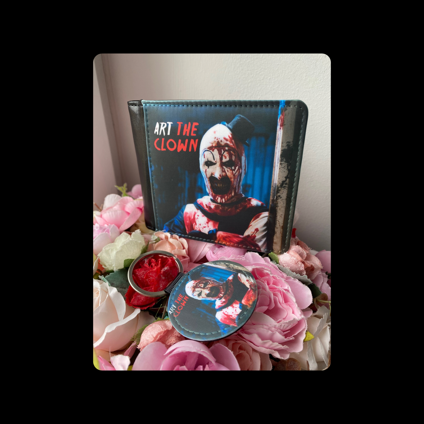 Terrifier Art The Clown PU Material Wallet & Keyring