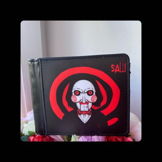 Saw Film Billy The Puppet Black & Red PU Material Wallet