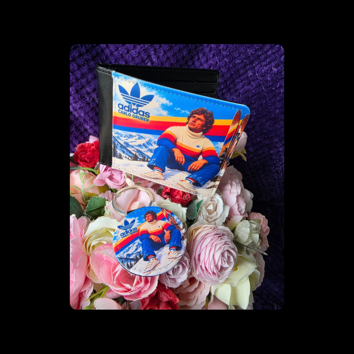 Adidas Carlo Gruber PU Material Wallet & Keyring