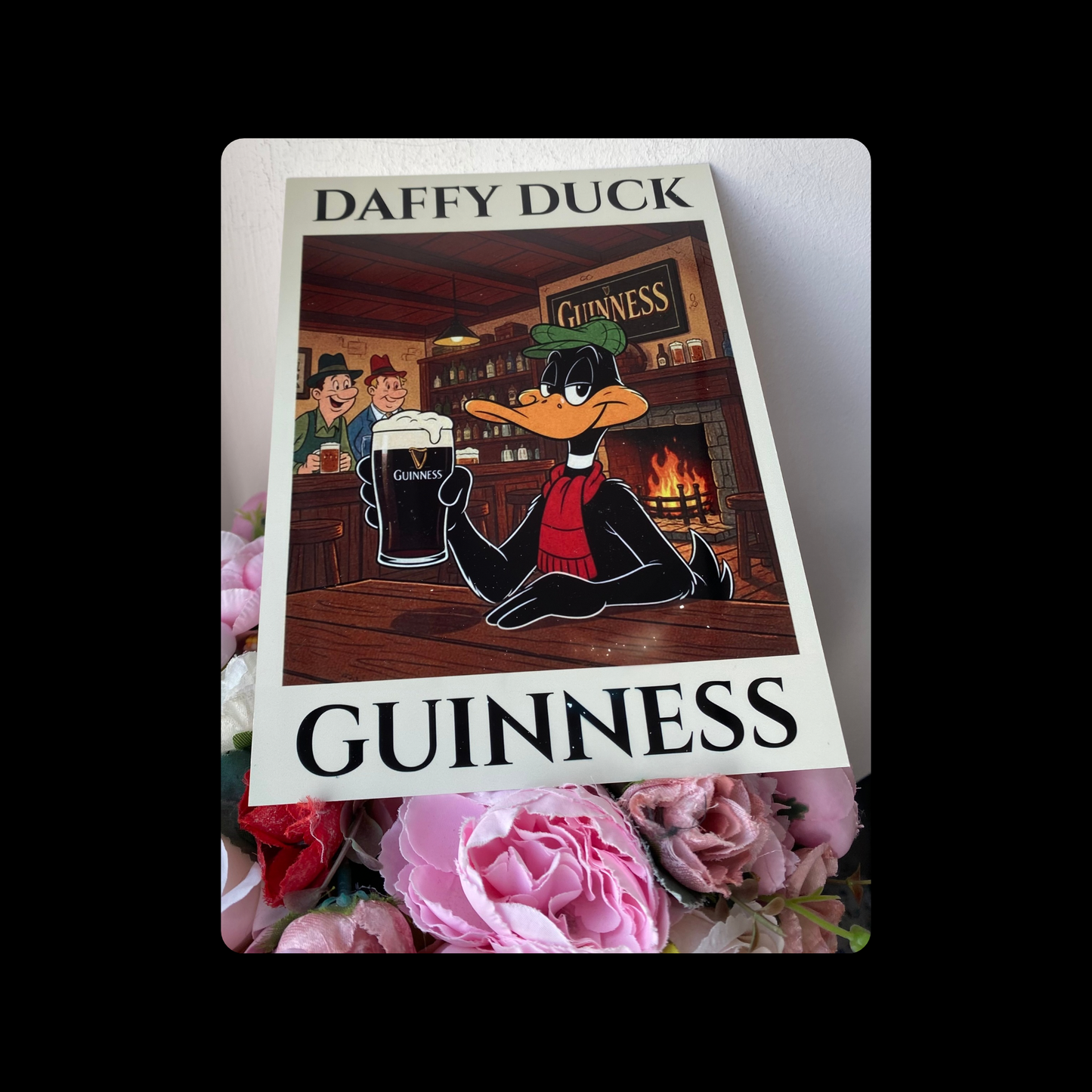 Daffy Duck Guinness Metal Bar Sign 15cm x 20cm