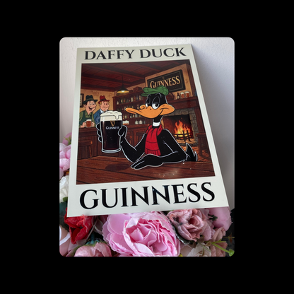 Daffy Duck Guinness Metal Bar Sign 15cm x 20cm