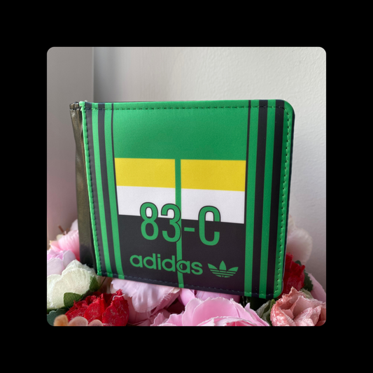 Adidas 83-C J. Mano Green Jacket Style PU Material Wallet