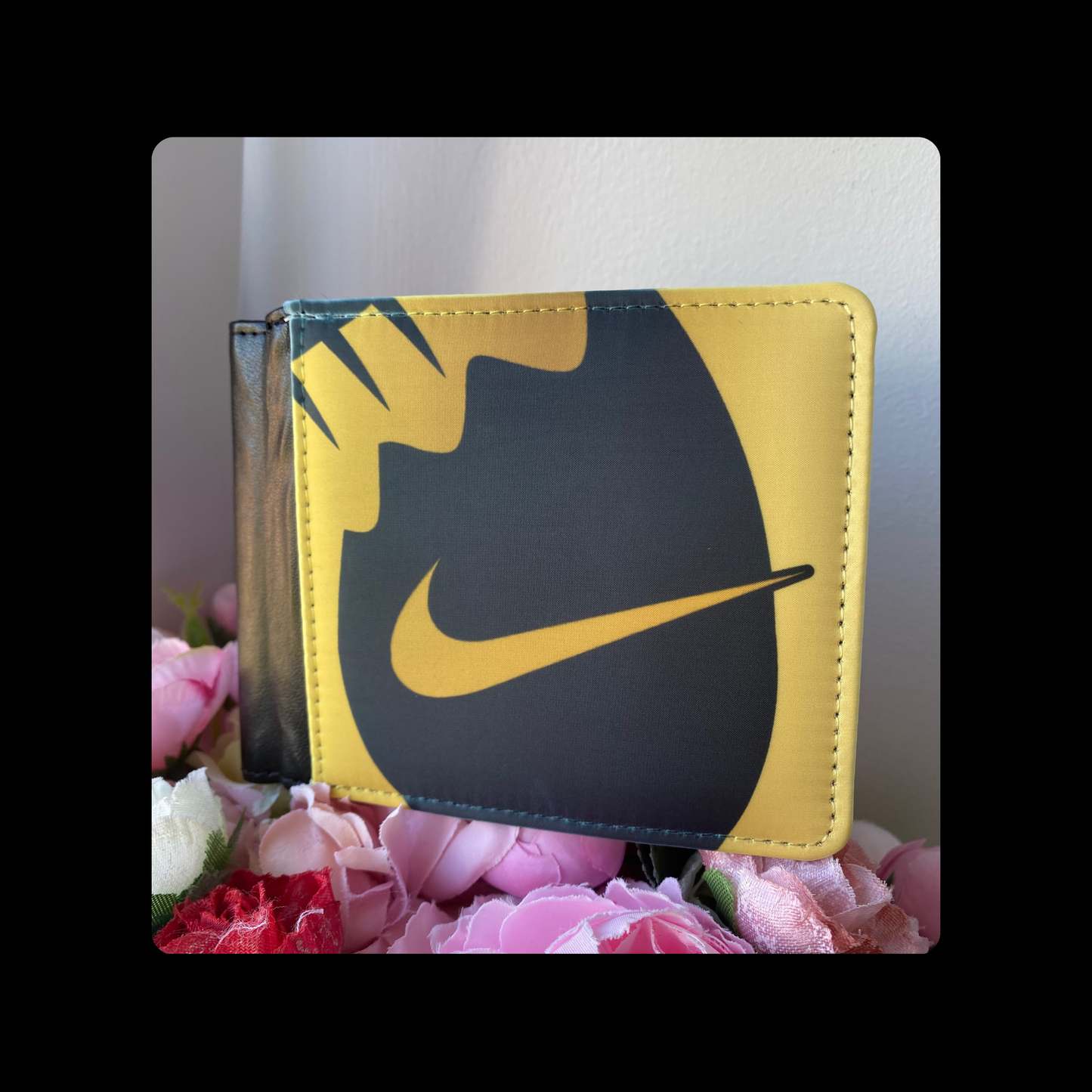 Nike Dunk Black & Gold PU Material Wallet