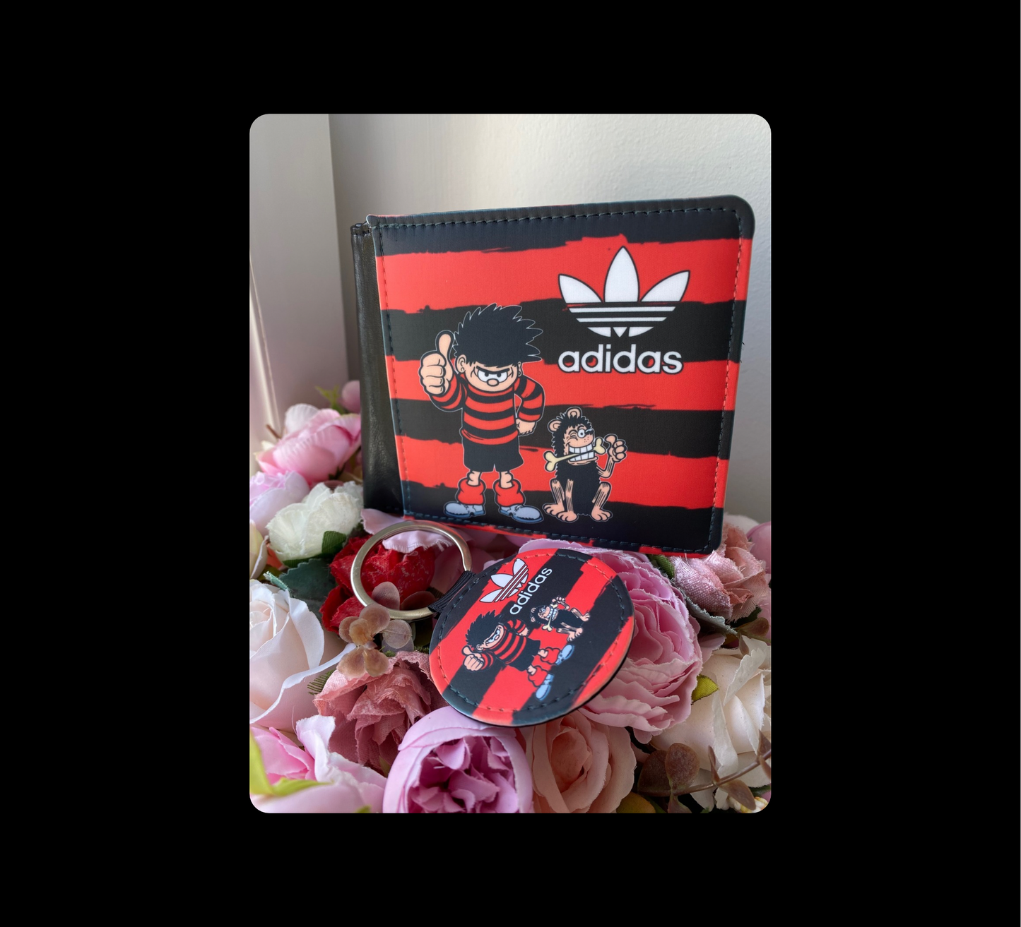 Adidas Dennis The Menace PU Material Wallet & Keyring
