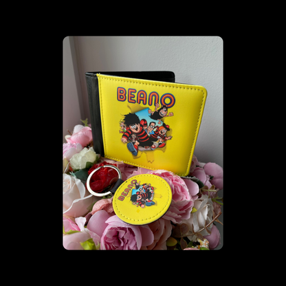 Beano Yellow PU Material Wallet & Keyring
