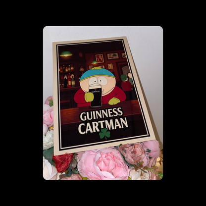 South Park Cartman Guinness Metal Bar Sign 15cm x 20cm