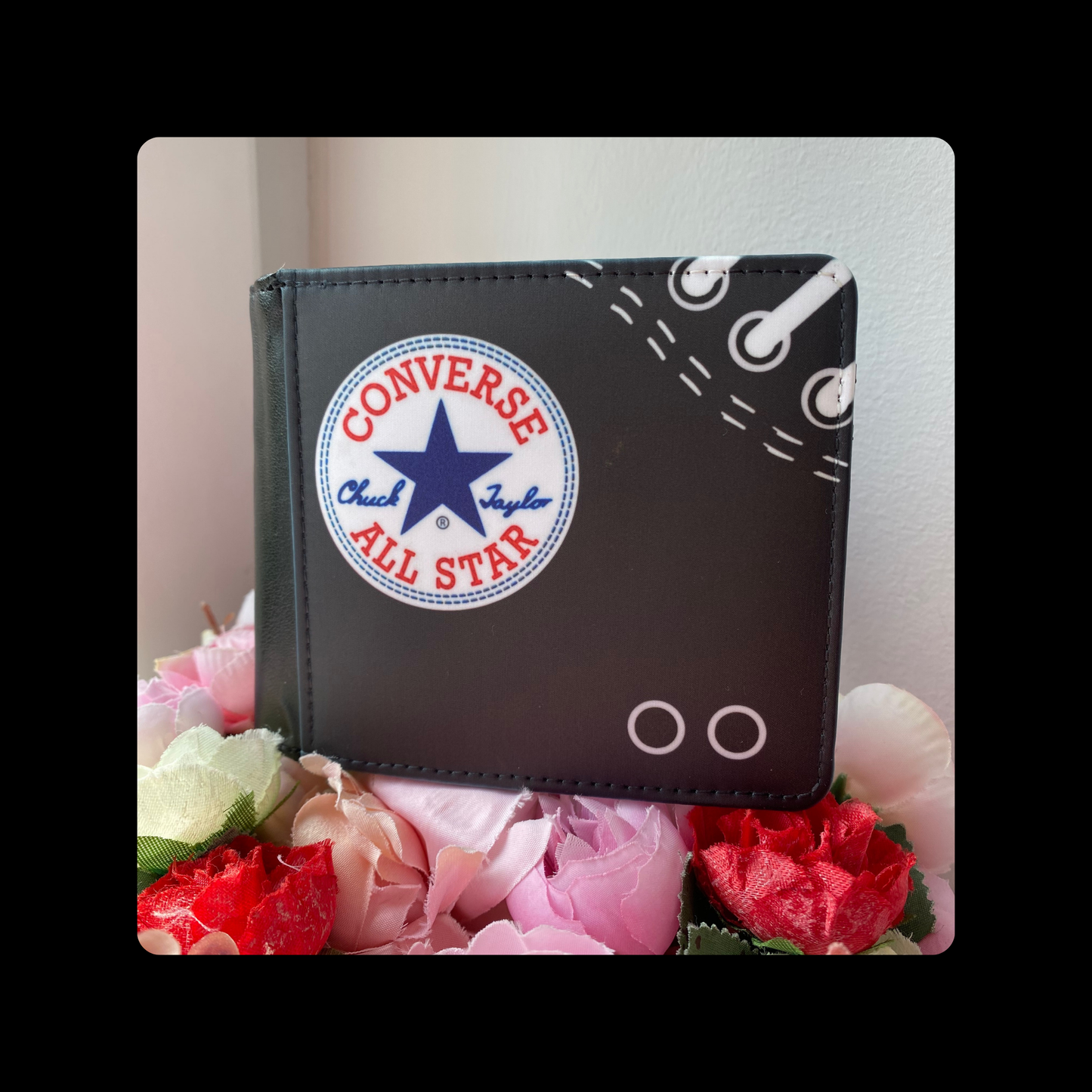 Converse Black Trainer Style PU Material Wallet