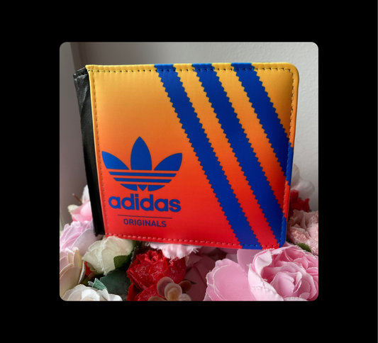 Adidas Originals Orange, Yellow & Blue Shoebox Style PU Material Wallet