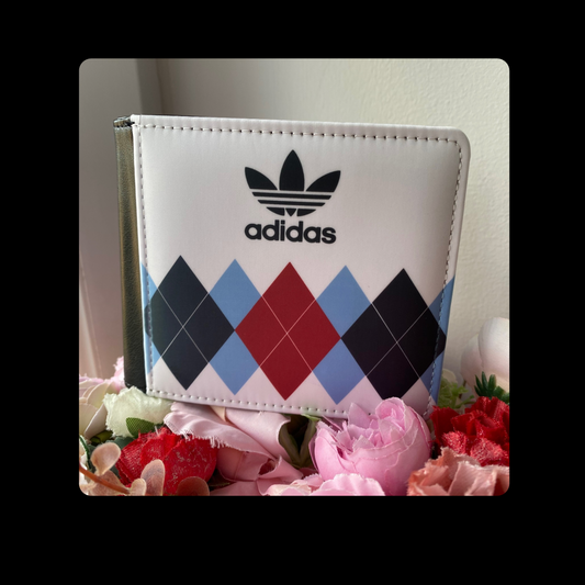 Adidas Originals Argyle Golf 80’s Football Casual Style White PU Leather Wallet