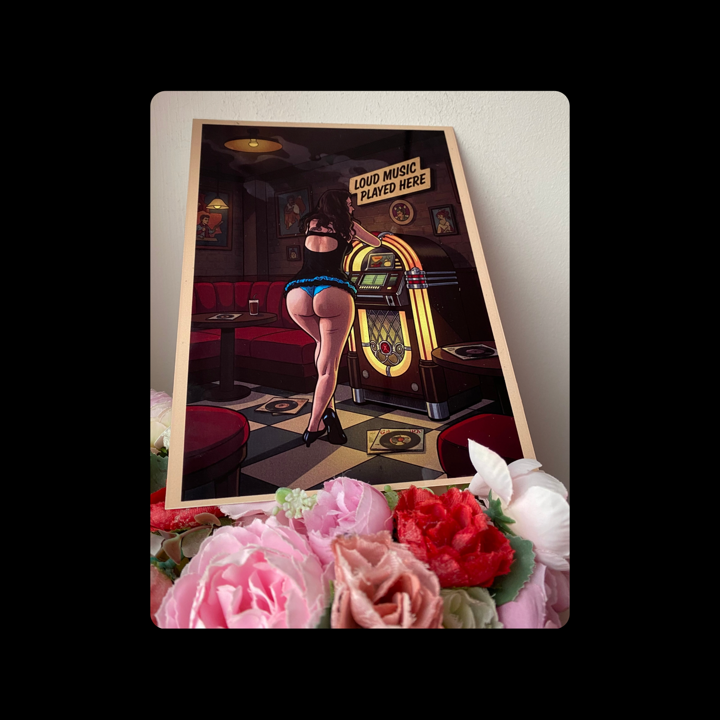 Jukebox Loud Music Played Here Metal Bar Sign 15cm x 20cm