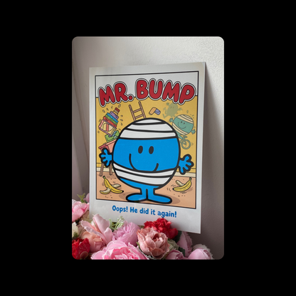 Mr Men Mr Bump Metal Bar Sign 15cm x 20cm